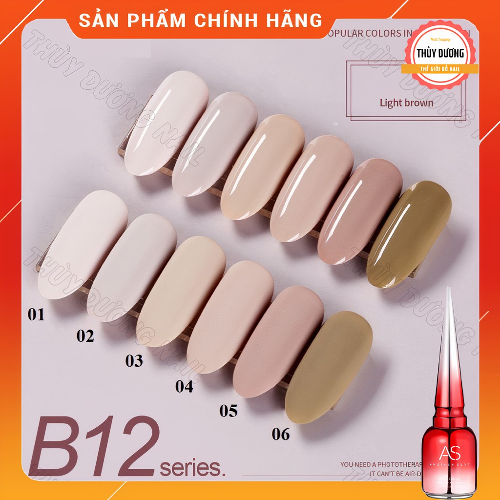 Sơn gel AS chính hãng chai đỏ mã B12 15ml