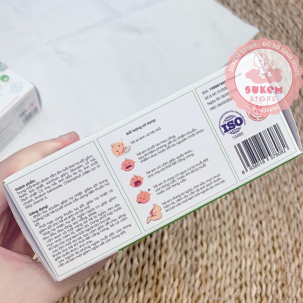Khăn hạ sốt Dr Papie [Sukem Store]