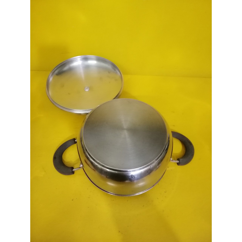 Nồi inox nội địa Nhật, size 20cm, cao 9cm (390), Dùng được bếp từ