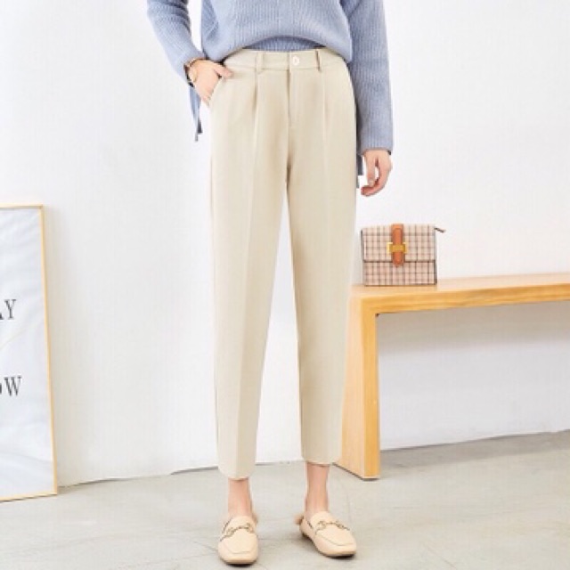 Quần baggy cạp cúc khoá chun lưng nhiều màu tuyêt mưa
