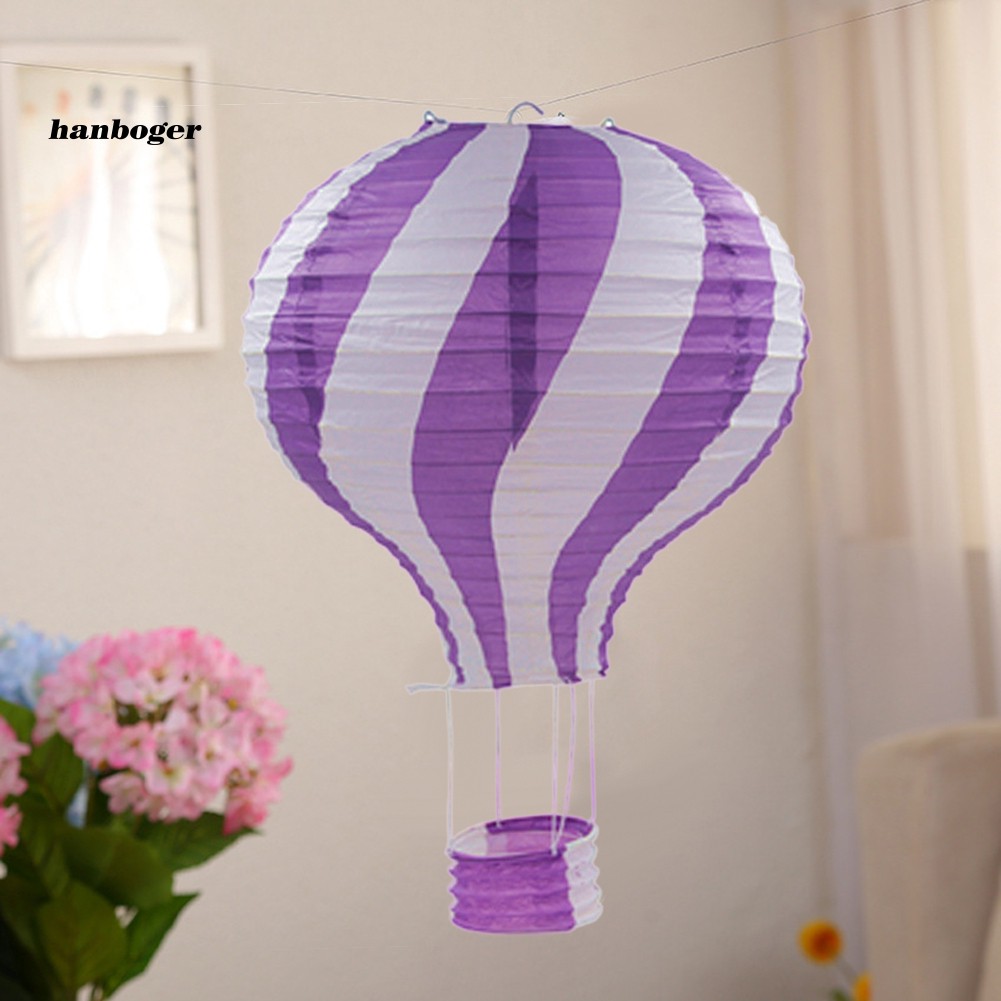 Lồng đèn hình khinh khí cầu 30cm bằng giấy xinh xắn cho trang trí