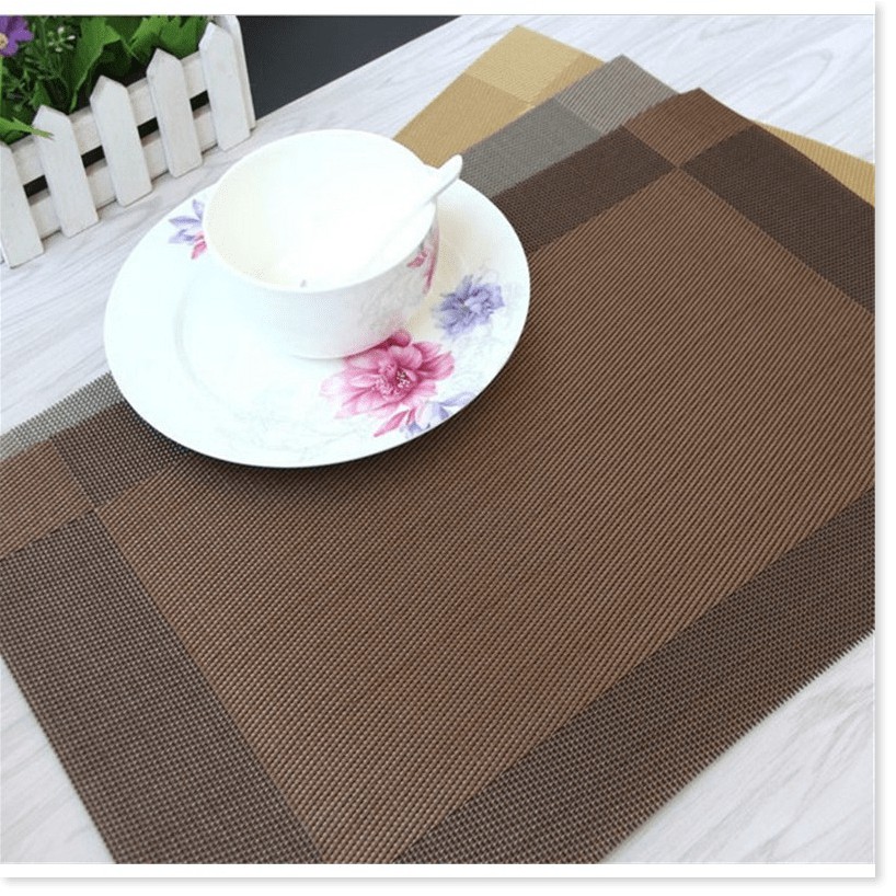 Tấm lót bàn ăn  GIÁ VỐN] Miếng lót bàn cách nhiệt 45x30cm chống thấm nước, chịu nhiệt tốt 9084