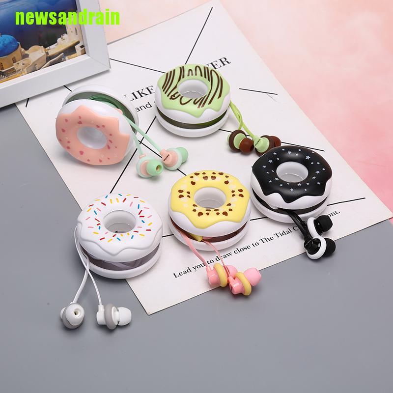 Tai Nghe Nhét Tai Hình Bánh Donut Macarons 3.5mm Dễ Thương Cho Bé | BigBuy360 - bigbuy360.vn