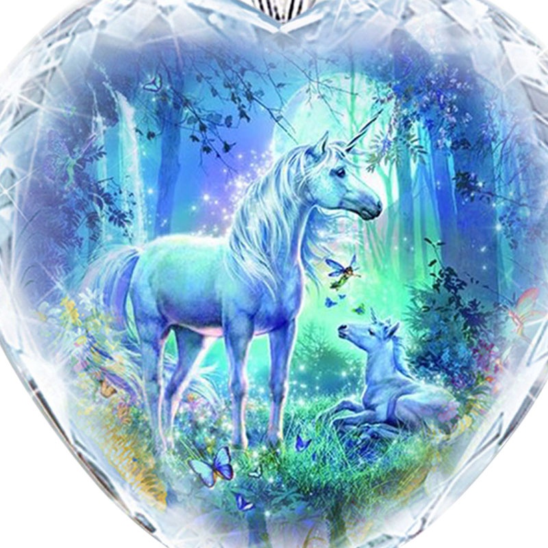 Vòng cổ Mặt Hình Ngựa Một Sừng Đính Đá Pha Lê Thời Trang