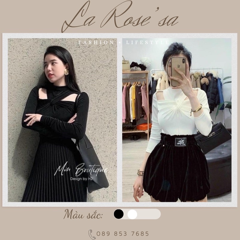 -LAROSA.clothing- ÁO TAY DÀI KHOÉT VAI PHƯƠNG OANH