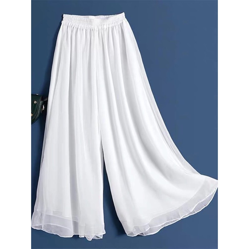Không có sẵn Quần voan dáng rộng đủ size hán phục, cổ trang trung quốc kết hợp áo dài quần múa quần ống rộng