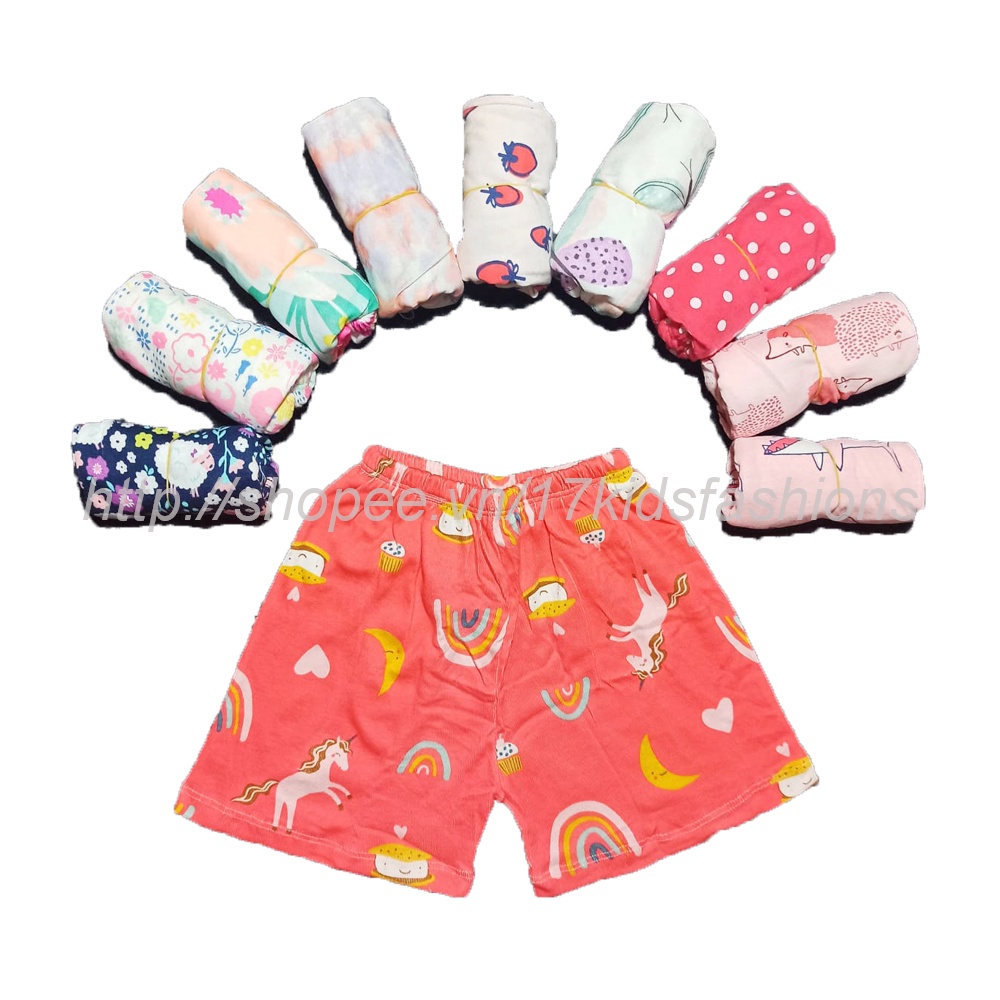 [COMBO 5-10 Chiếc] Quần Đùi Cho Bé, Quần Chục Đùi Cotton Chất Đẹp Cho Bé Trai Bé Gái Từ 7-18Kg KIDS21006