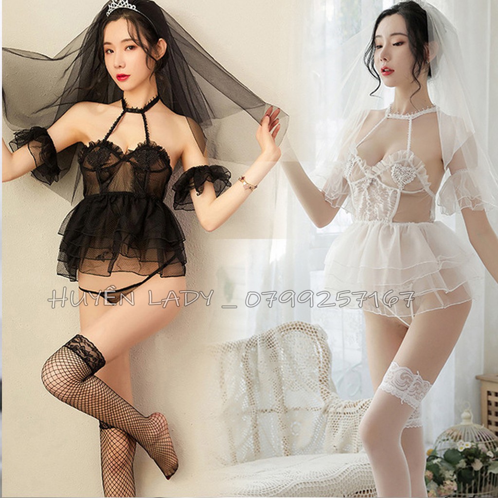 Cosplay Cô Dâu Công Chúa ❤️ Set váy ngủ cô dâu gợi cảm sexy | BigBuy360 - bigbuy360.vn