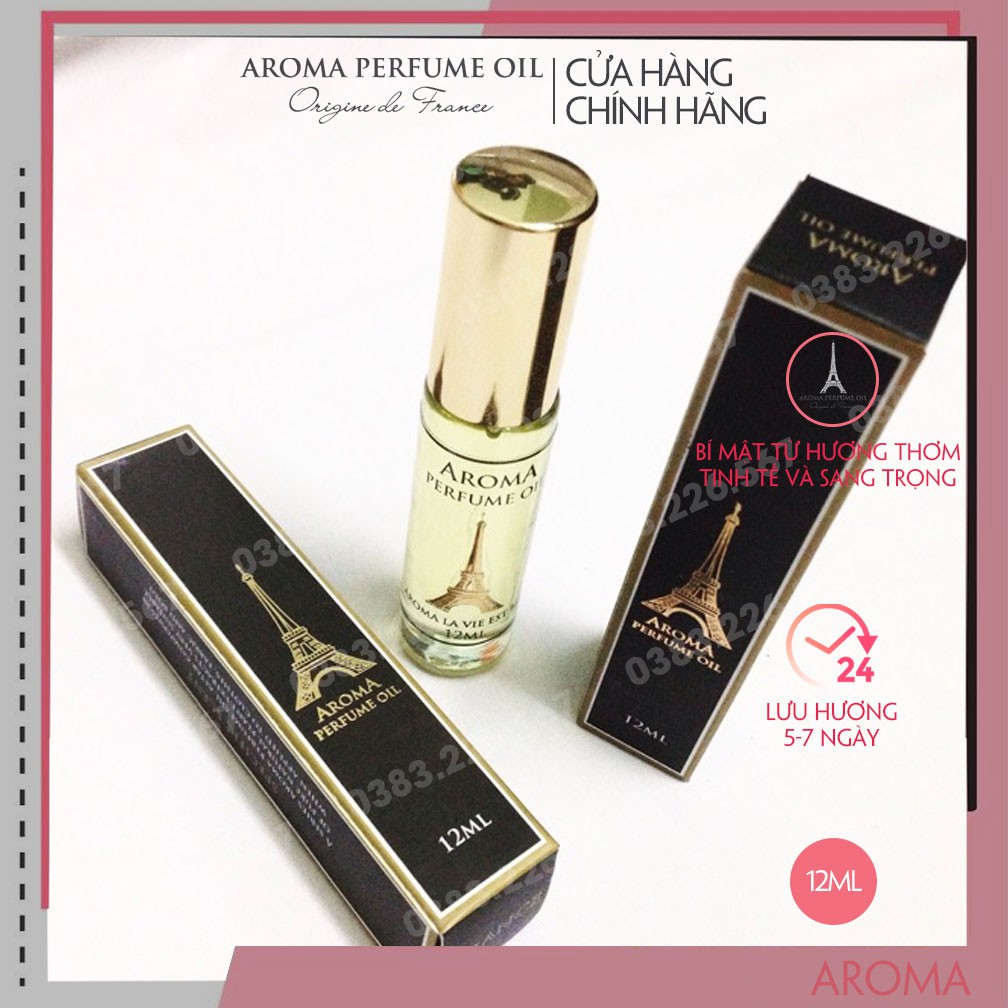 Tinh dầu nước hoa Pháp Aroma Bright Crystal 12ml - Nữ tính, Gần gũi, Năng động