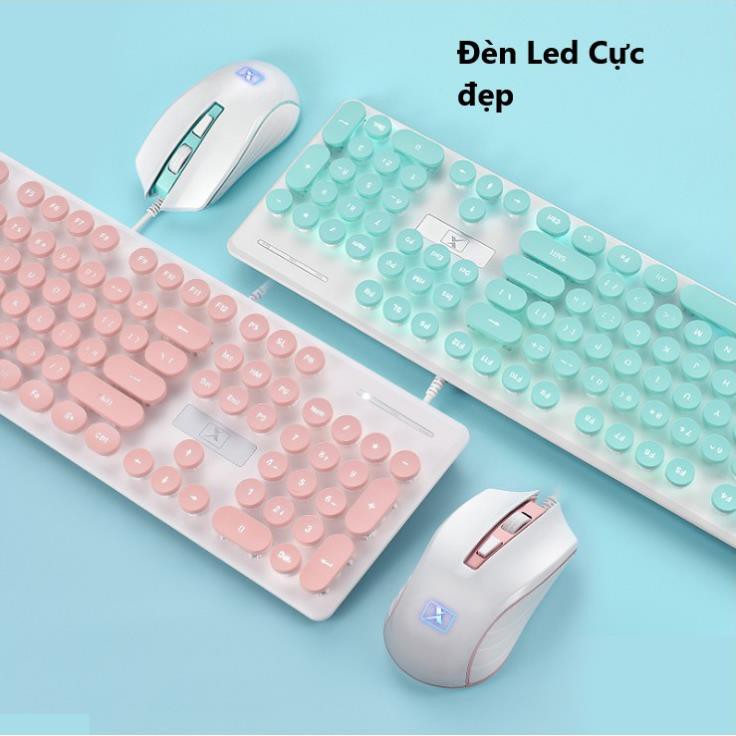 Bộ Bàn Phím Và Chuột Siêu Xinh N518 Cao Cấp Có Đèn Led Sáng Chữ, Phím Bấm Siêu Chuẩn | BigBuy360 - bigbuy360.vn