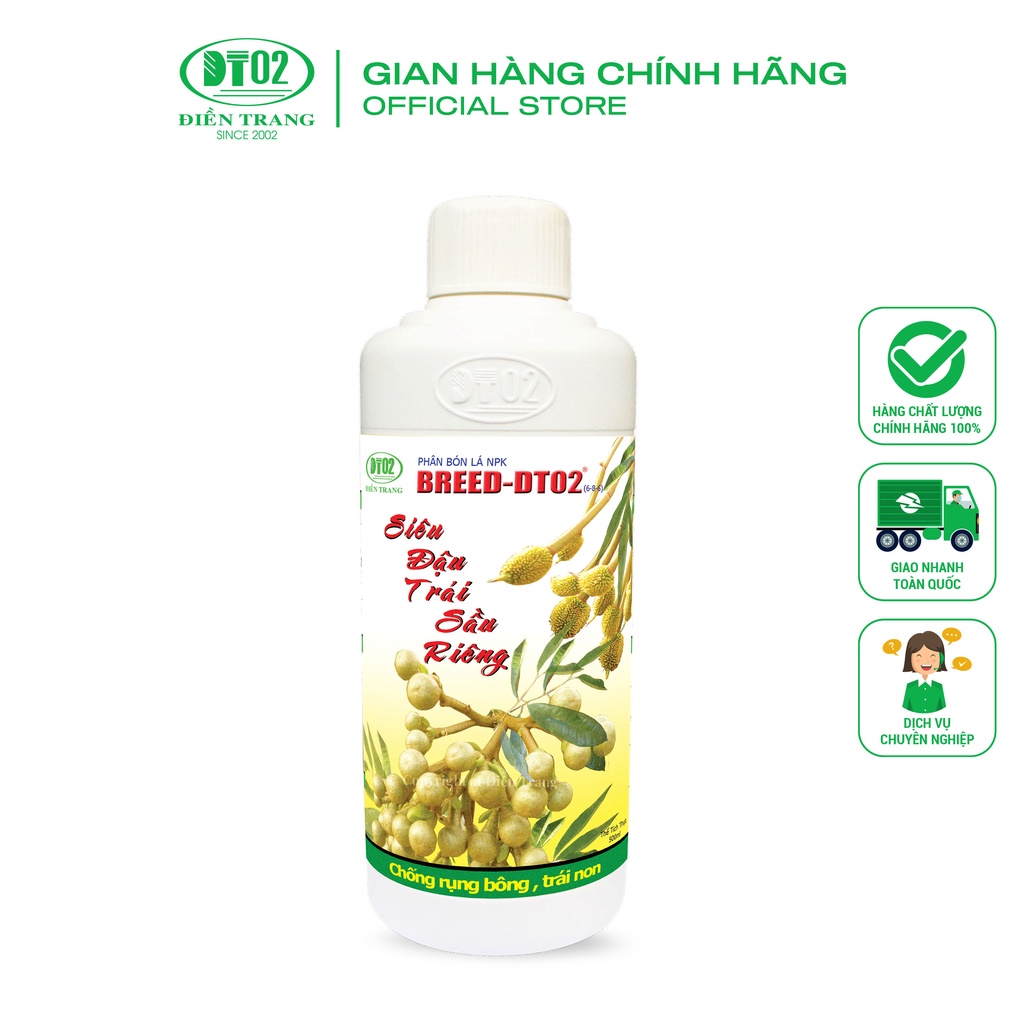 SIÊU ĐẬU TRÁI SẦU RIÊNG 500 ML - BREED DT02