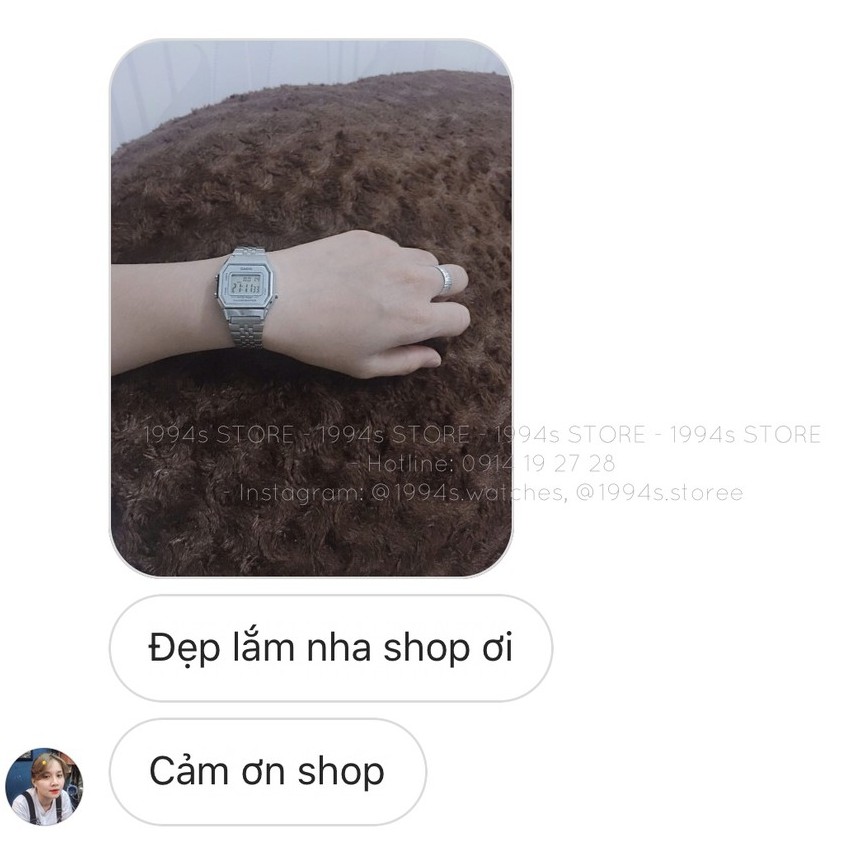 Đồng hồ nữ Casio LA680WA-7 dây thép không gỉ, size 28mm, chống nước, hàng chính hãng