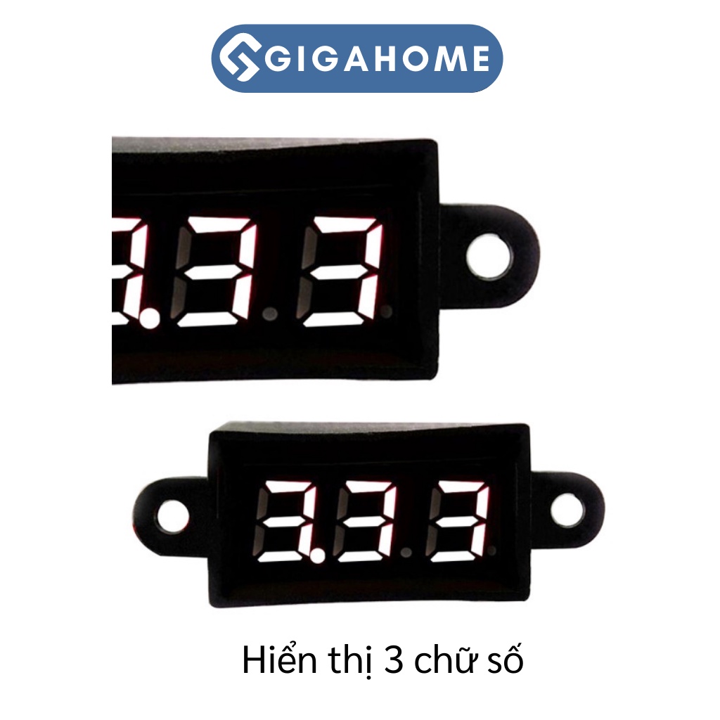 Máy Đo Vôn Kế Điện Tử Hai Dây GIGAHOME 3.5-30V Màn Hình Led Kỹ Thuật Số 6361
