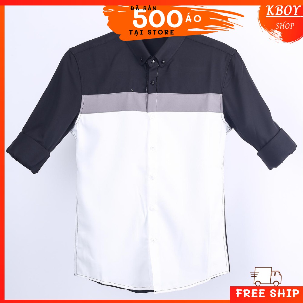 Áo sơ mi cổ bẻ tay dài cao cấp - Basic tinh tế lịch lãm, Mềm mịn, không nhăn, Họa tiết đơn giản dễ phối đồ - T8808