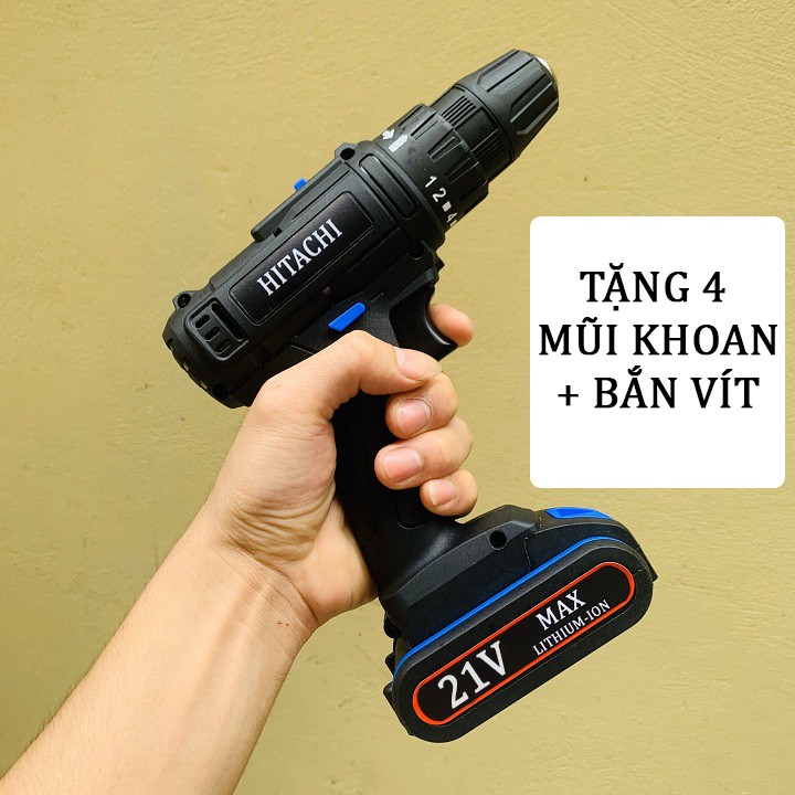 Khoan pin 21V Hitachi .Máy khoan pin nhật bản