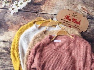 Áo len cổ tim SALE 50%