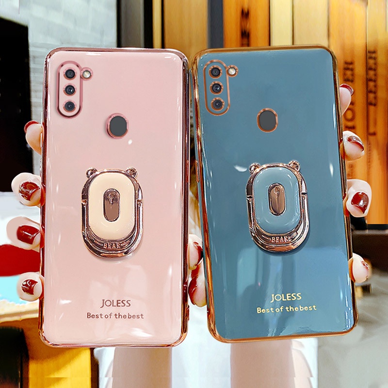 Ốp điện thoại màu kẹo ngọt dễ thương có giá đỡ nữ tính cho SAMSUNG GALAXY A11 M11