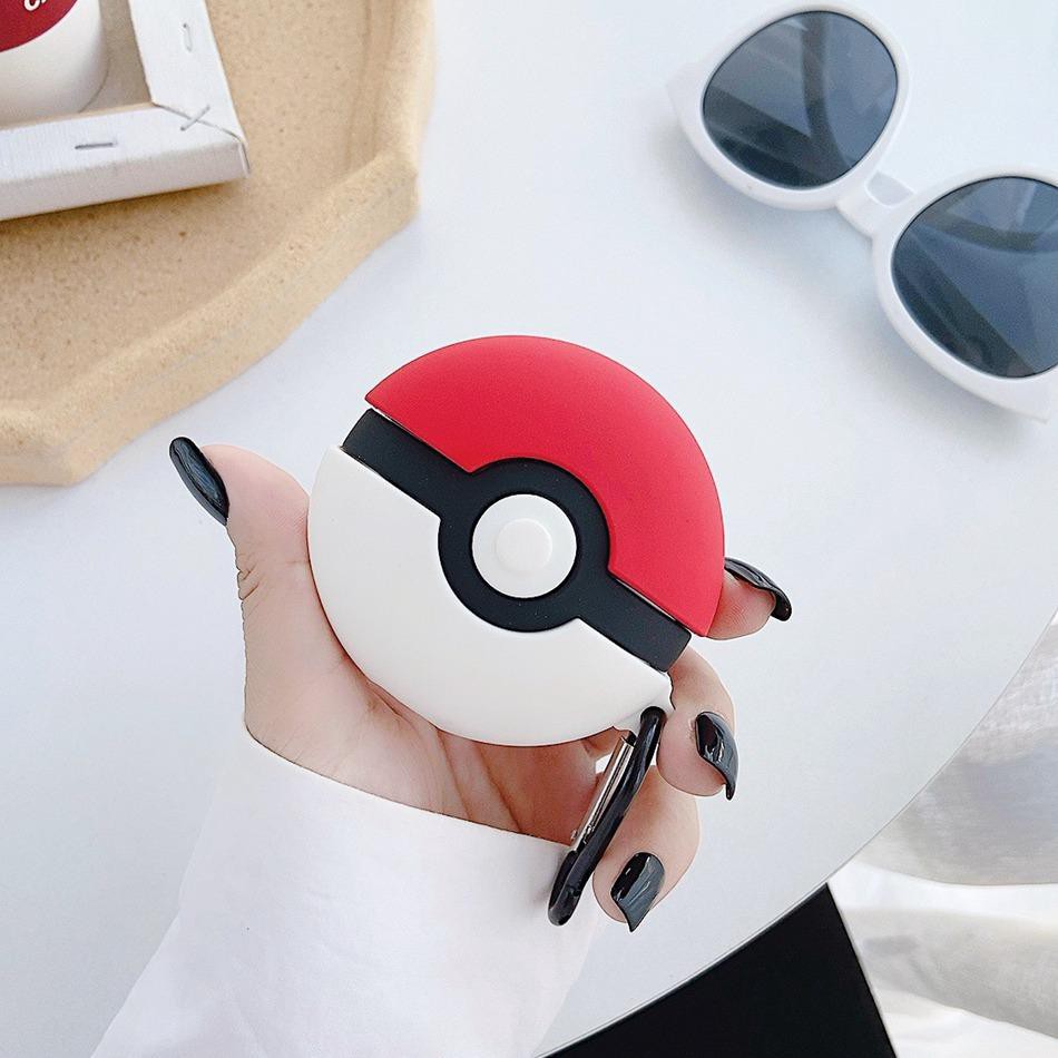 Case Airpods Bóng Pokemon, Vỏ bao Airpods 1 2 Pro silicon đựng tai nghe bluetooth, Inpods 12, i12  tai nghe không dây