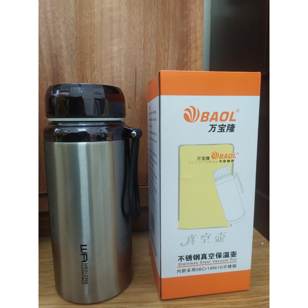 Bình giữ nhiệt nóng lạnh lõi inox 304 chống gỉ bình ủ nóng cao cấp 1000ml 1200ml K011