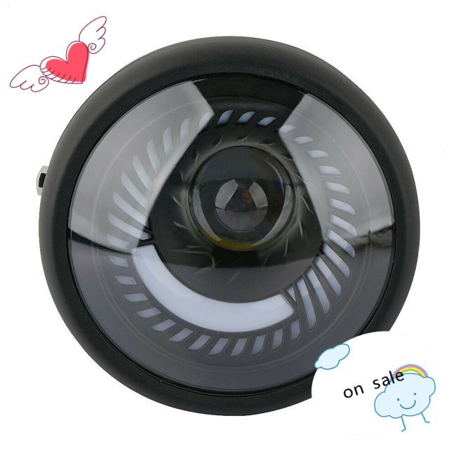 6.5-inch Motorcycle Headlight Led Cafe Lamp For Hi/lo Beam Bracket