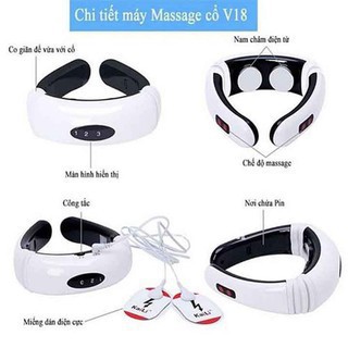 Máy Massage, Máy Trị Liệu Đau Mỏi Vai Gáy 3D, Thông Minh, Tiện Dụng - Bảo Hành 6 Tháng