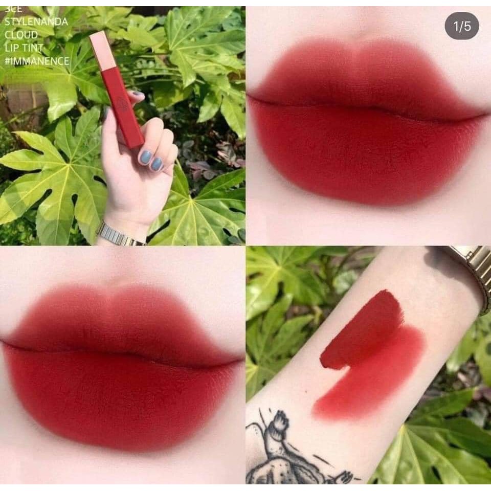 Son kem 3CE Cloud Lip Tint siêu hot - mịn lì matte nhưng không khô môi và lên màu cực đẹp