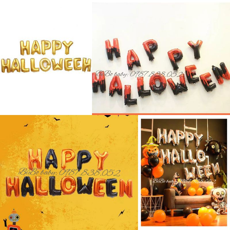 Bóng chữ Halloween trang trí lễ hội hoá trang