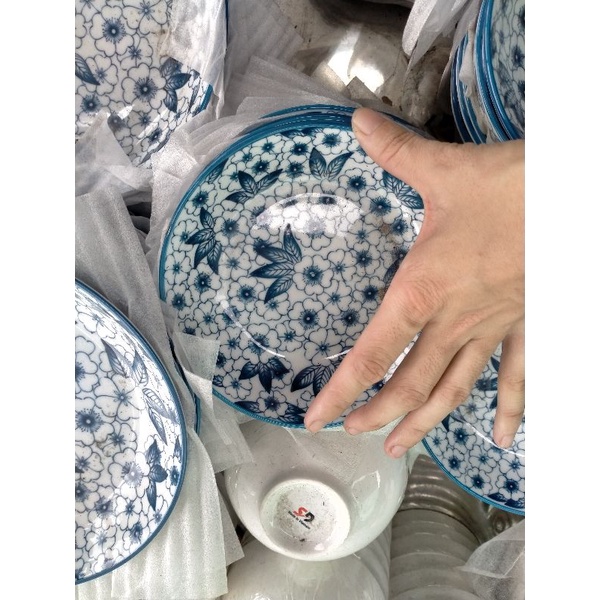 Tô chén đĩa bông cổ