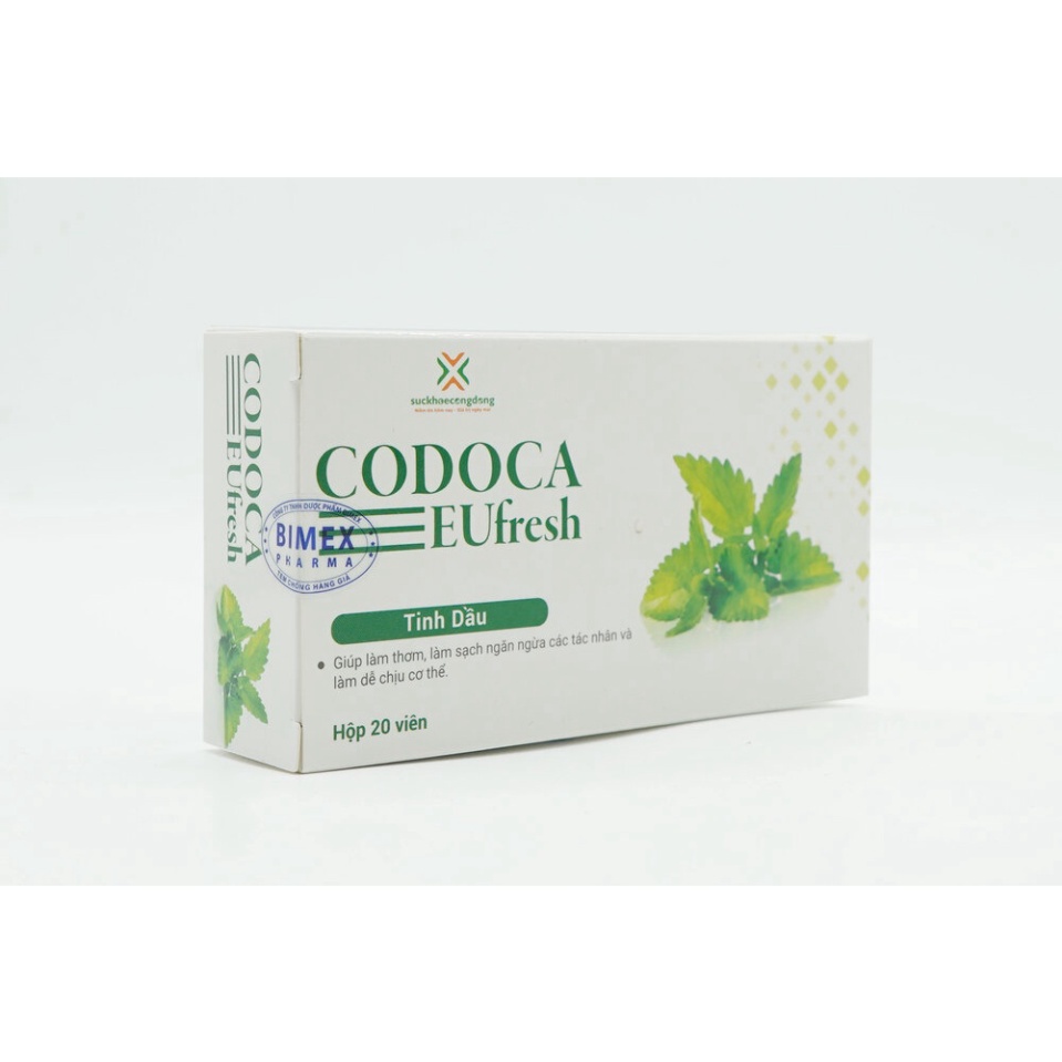 Viên Tinh Dầu Codoca EU Fresh Dùng xông mũi, họng, cơ thể hương tràm trà (20 viên)