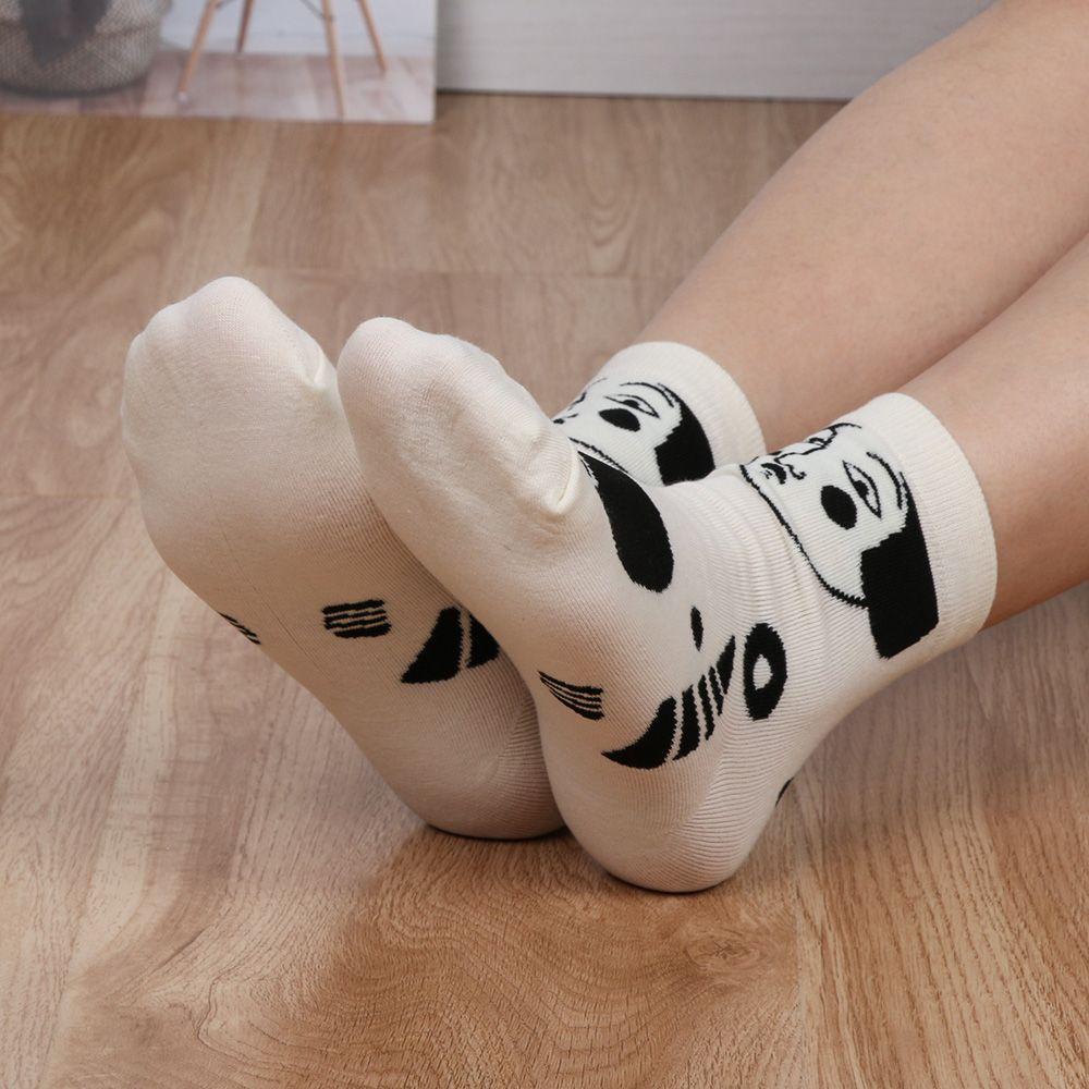 Đôi Vớ Cotton HọA TiếT SọC TrắNg Đen ThờI Trang Cho Nữ