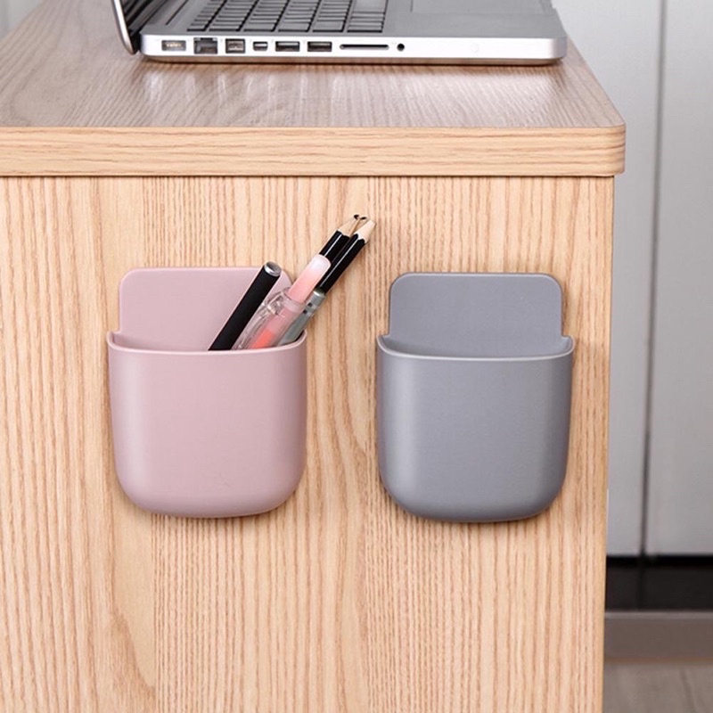 Hộp dán tường đựng điện thoại, remote, đồ dùng gia đình đa năng - loại trơn