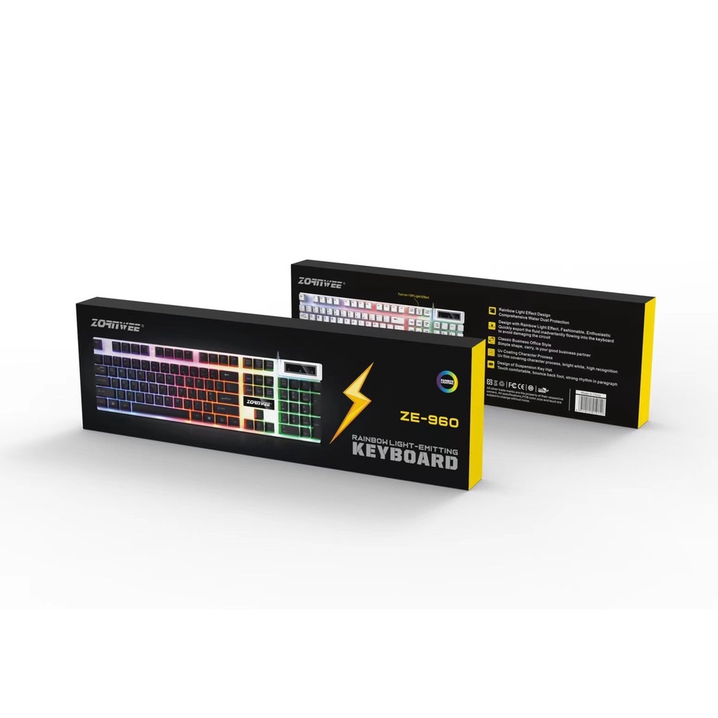 Bộ Bàn Phím Gaming Giả Cơ có dây Kèm Chuột D280 D950 ZE-9830 có đèn Led 7 màu cực đẹp bảo hành 12 tháng lỗi 1 đổi 1 VNET