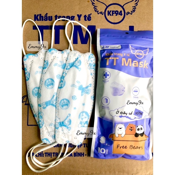 Khẩu trang KF94 TRẺ EM có 2 độ tuổi. COMBO 50 cái và 10 cái | BigBuy360 - bigbuy360.vn