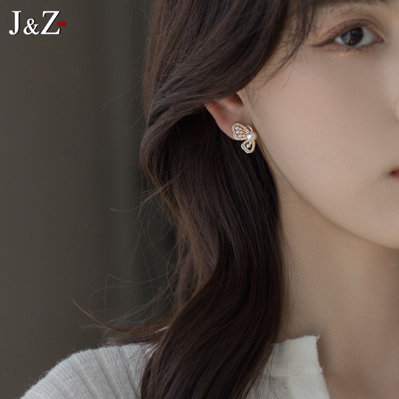 Bông Tai Mạ Bạc Hình Bướm Đính Ngọc Trai Cao Cấp 2022