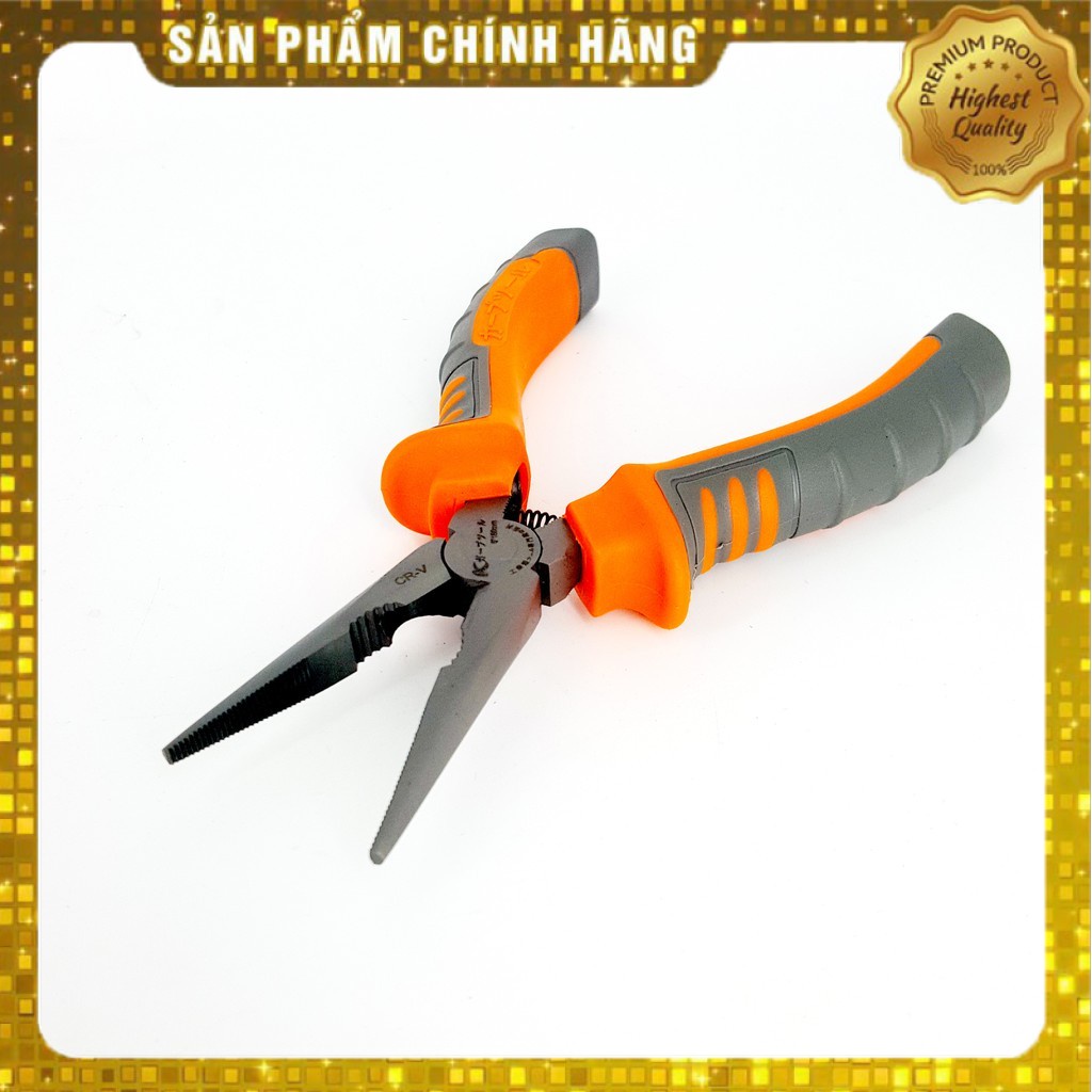 KÌM MỎ NHỌN KAPUSI 6 IN/ 160 MM XÁM- CAM CAO CẤP
