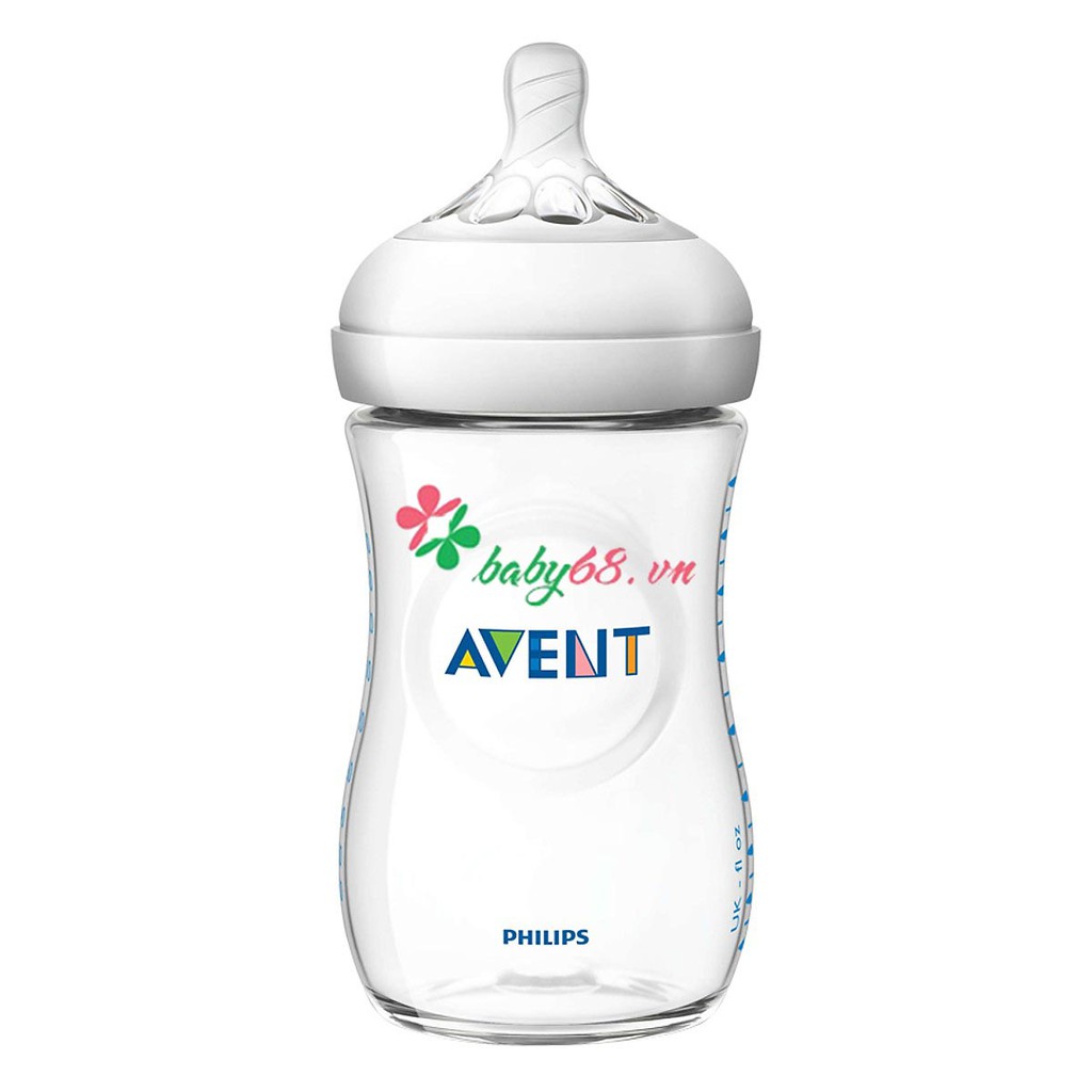 Bình sữa Avent Natural nhựa PP 1 hoặc bộ 2 dung tích 125 ml, 260 ml, 330 ml