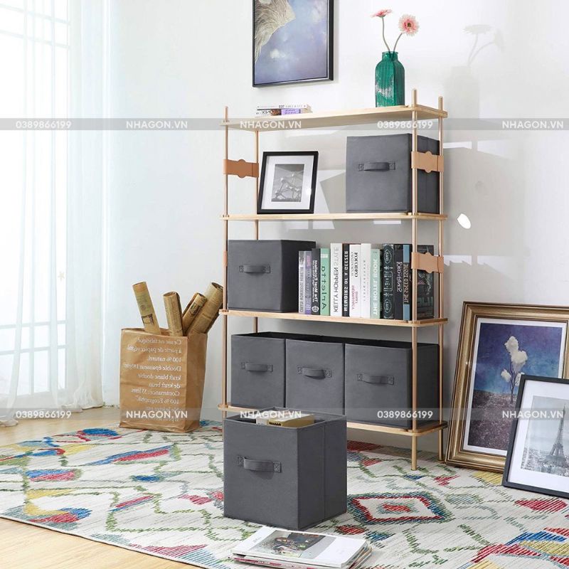 Hộp vải đựng đồ đa năng - Hộp đựng đồ kích thước vừa kệ tổ ong,độ bền cao