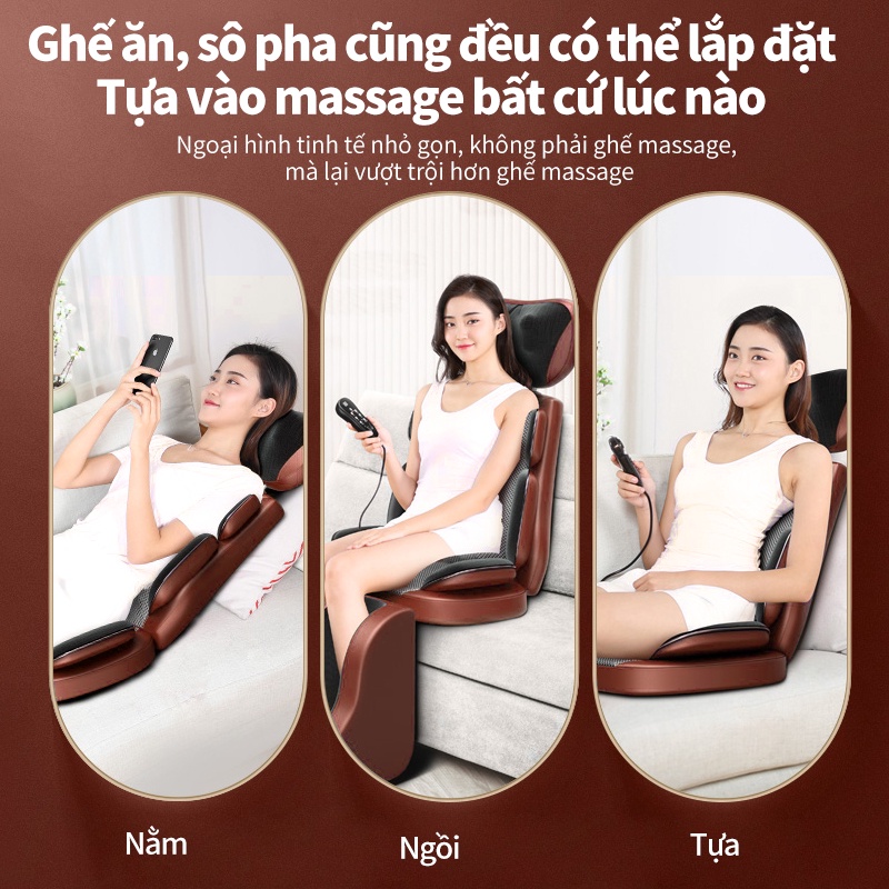 Đệm thắt lưng văn phòng Đệm lưng massage điện Gối hỗ trợ bảo vệ lưng khi ngồi lâu