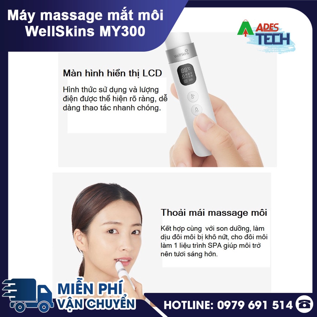 Máy Massage Mắt Xiaomi WellSkins WX MY300 - Giảm Mệt Mỏi - Xóa Nếp Nhăn Chống Lão Hóa