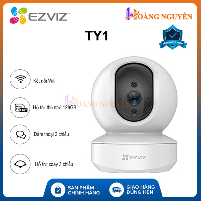 [CHÍNH HÃNG] Camera IP Wifi EZVIZ TY1 1080P - HÀNG CHÍNH HÃNG - BẢO HÀNH 24 THÁNG