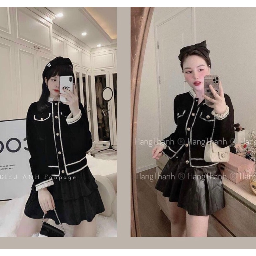 Áo khoác nhung tay bèo Hàn Quốc xinh xắn Hàng cao cấp loại 1