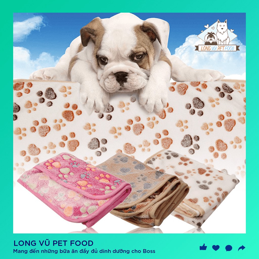 Chăn mềm mại ấm áp cho thú cưng 60x40cm nhiều màu - Long Vũ Pet Food