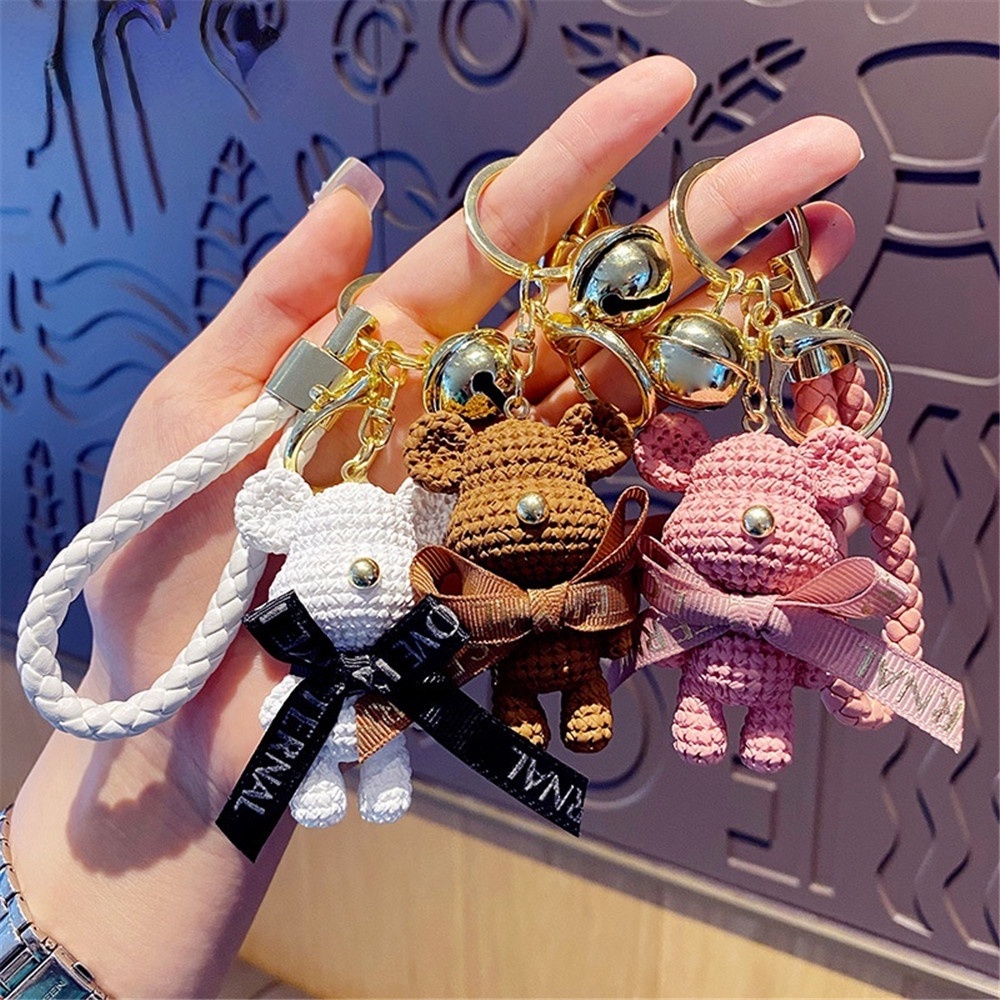 Móc Khóa Hình Gấu Nhiều Màu Sắc Dễ Thương Cho Nam Và Nữ