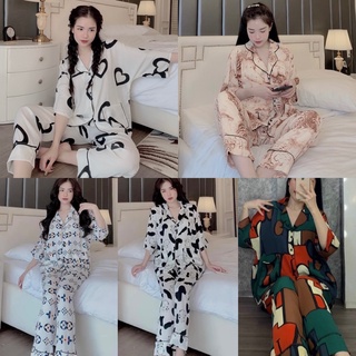 Đồ bộ nữ tay dơi quần dài chất liệu mango