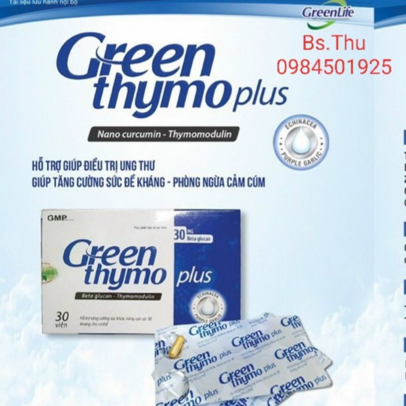 GREEN THYMO PLUS hộp 30 viên - Thymo 120 - Bổ phổi Sun hỗ trợ tăng cường sức khỏe, nâng cao sức đề kháng