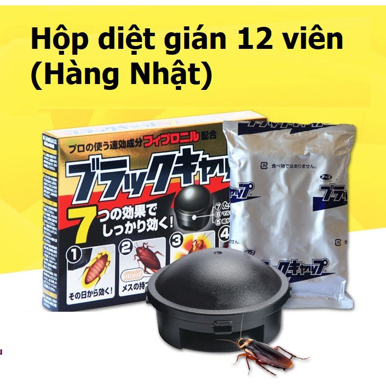 HN- Thuốc diệt gián Nội địa Nhật Bản loại hộp 12 viên An Toàn, Không Độc Hại diệt sạch gián khử mùi hôi khó chịu