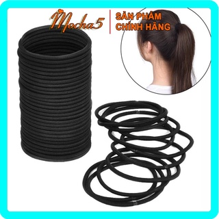 Chun buộc tóc TRƠN ĐEN size vừa mảnh C14 cho các bạn gái