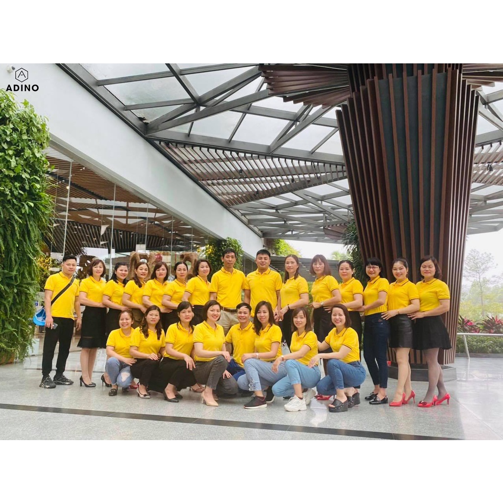 Áo polo nữ ADINO màu vàng phối viền vải cotton co giãn dáng slimfit trẻ trung APN02 | BigBuy360 - bigbuy360.vn