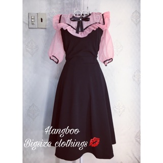 Đầm bigsize phối tay ren bồng tiểu thư