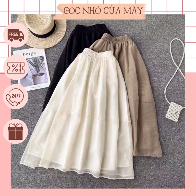 (GNCM2 - ORDER) Chân váy voan tơ dáng xoè bồng trẻ trung
